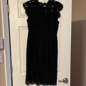 Chic Black Lace Midi Dress